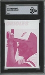 1977 Topps #162 Mike Cuellar 9 card progressive proof.